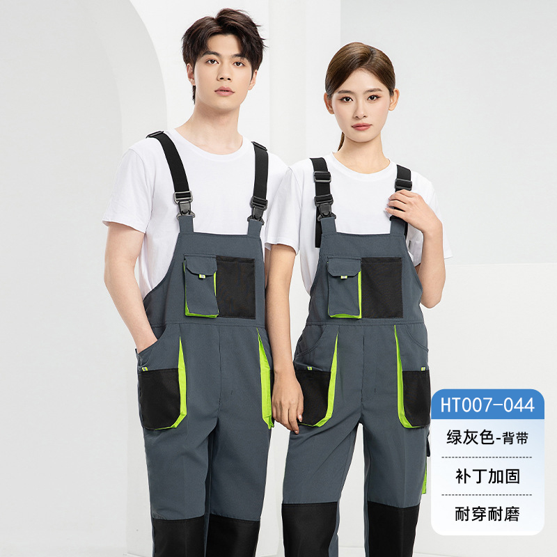 HT007-044春秋仿棉磨毛牛津加固连背带裤
